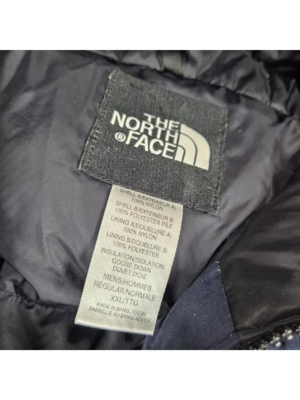 The North Face Coat Mens XXL Navy McMurdo Goose Down Hooded Parka Y2K